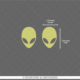 GID9 Karanlikta Parlayan Alien Etiketi İkili Set