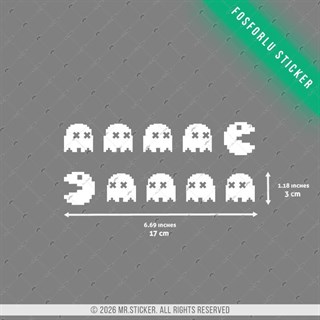 GIDW28 Karanlıkta Işıldayan Pac Man Etiketi