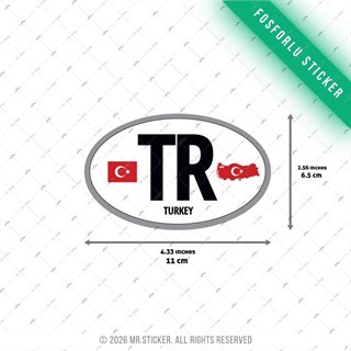 GIDW37 Karanlıkta Işıldayan Turkiye (TR) Ulke Etiketi