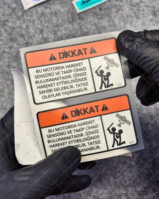 GIDW41 Karanlıkta Işıldayan Motoruma Dokunma Takip Cihazı Var İkili Set