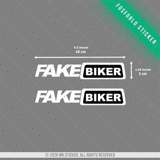 GIDW45 Karanlıkta Işıldayan Fake Biker Etiketi 2li Set
