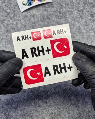 GIDWBT03 Karanlıkta Işıldayan A Rh Pozitif (+) Kan Grubu Etiket Seti