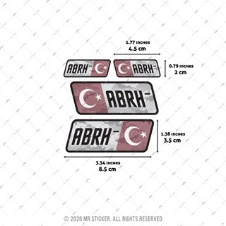 GIDWBT16 Karanlıkta Işıldayan AB Rh Negatif (-) Kan Grubu Etiket Seti