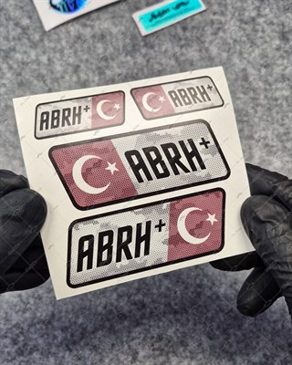 GIDWBT17 Karanlıkta Işıldayan AB Rh Pozitif (+) Kan Grubu Etiket Seti