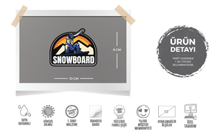 HBG101 Snowboard Yazili Etiket