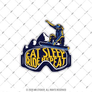 HBG105 Eat Sleep Ride Repeat Yazili Etiket