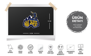 HBG105 Eat Sleep Ride Repeat Yazili Etiket