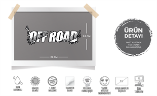 HBG116 Lastik Izi Efektli Off Road Yazisi