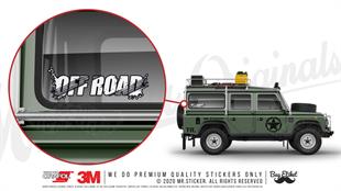 HBG116 Lastik Izi Efektli Off Road Yazisi