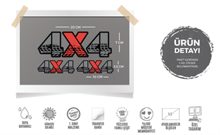 HBG118 4x4 Yazili Etiket Uclu Set