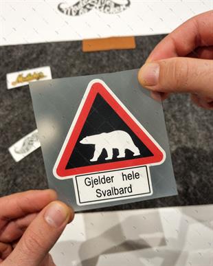 HBG120 Gjelder Hele Svalbard Etiketi