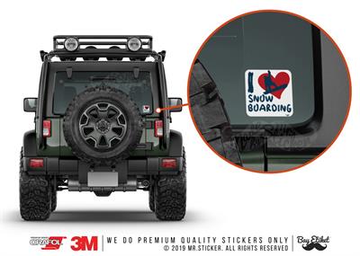 HBG45 I love Snowboard Etiketi