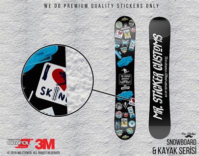 HBG46 I love Skiing Etiketi