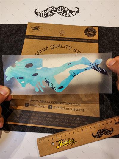 HBG55 Okyanus Motifli Dalgic Silueti Etiketi