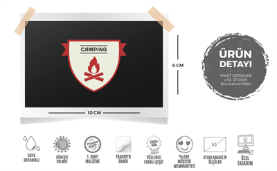 HBG7 Kamp Atesi Temali Etiket