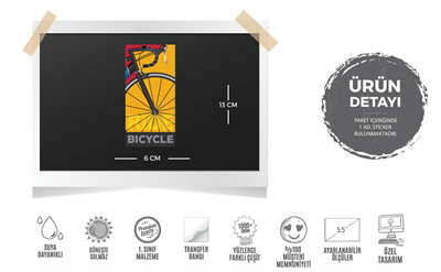 HBG73 Bisiklet Sur Yazili Etiket