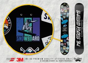 HBG90 Snowboard Yazili Etiket