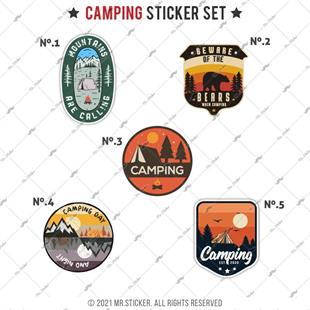 HBGBDL15 Kamp Sticker Seti 5 Parca