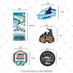 HBGBDL2 Snowboard Sticker Seti 5 Parca