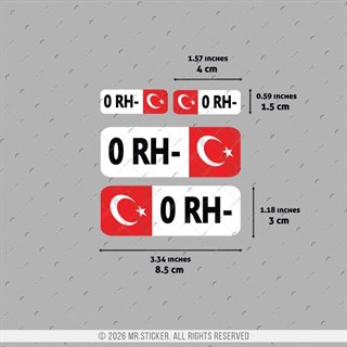 HLGBT01 Hologram 0 Rh Negatif (-) Kan Grubu Etiket Seti