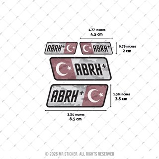 HLGBT17 Hologram AB Rh Pozitif (+) Kan Grubu Etiket Seti