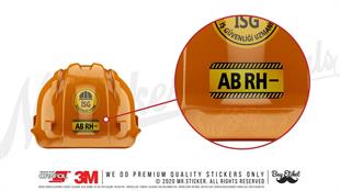 ISG20 Reflektif AB Rh Negatif (-) Kan Grubu Etiket Seti V2