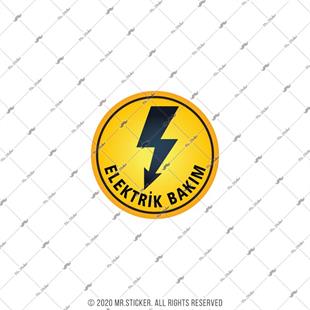 ISG26 Reflektif Elektrik Bakimi Yazili Etiket