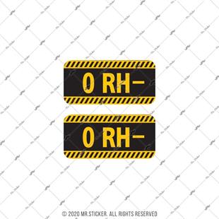 ISG6 Reflektif 0 Rh Negatif (-) Kan Grubu Etiket Seti V1