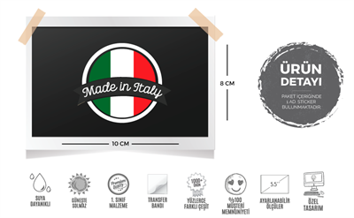 ITF4 Made In Italy (Italyan Mali) Etiketi