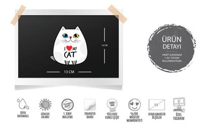 LPT12 Kedimi Seviyorum Yazili Etiket