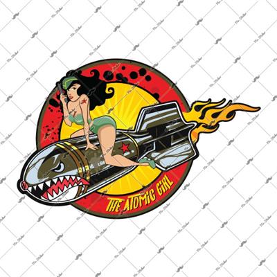 PNP50 Atom Bombasi Pinup Kizi Etiketi