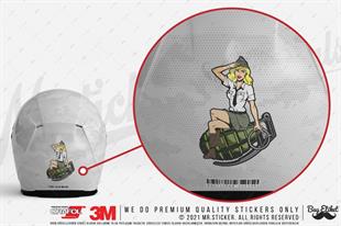 PNP52 Askeri Pinup Kizi Etiketi