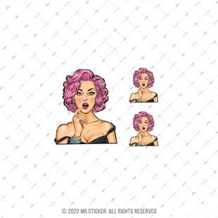 PNP53 Pembe Sacli Pinup Kızı