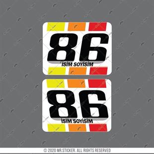 PRS17 Custom Numara ve Isim Seti 2li Set