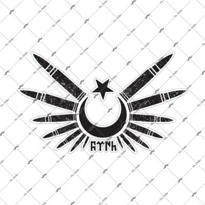 RFHLM118 Reflektif Kursun Kanatli Ay Yildiz Etiketi