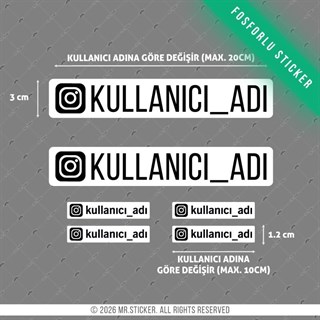 SMINS37 Karanlıkta Işıldayan Instagram Seti 6 Parça