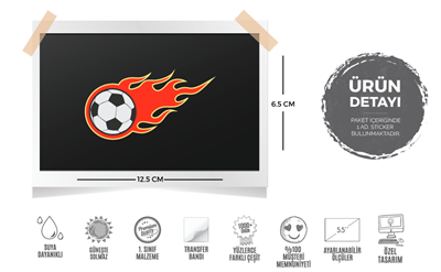 SPR8 Alevli Futbol Topu Etiketi