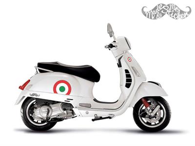 STS25 22cm (Büyük Boy) Yeşil Kırmızı Yarım Yuvarlak Sticker Seti