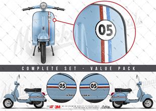 STS31VP Kişiye Özel Numaralı Eskitilmiş Bordo Beyaz Mavi Desenli Şerit