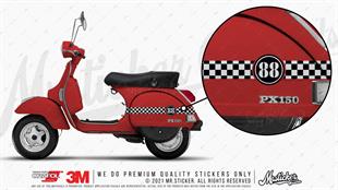 STS33VP Kişiye Özel Numaralı Damalı Desenli Şerit Seti