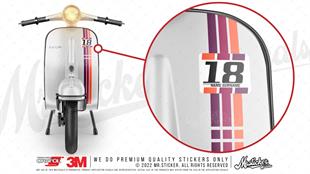 STS56VP Mor Bordo Turuncu Desenli Şerit