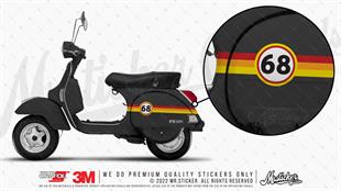 STS57VP Sari Turuncu Kirmizi Desenli Şerit