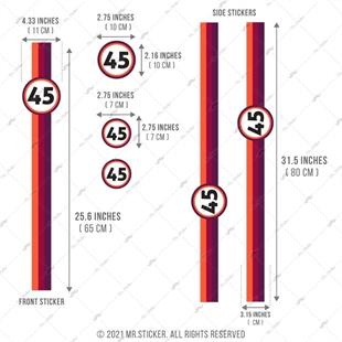 STS60VP Turuncu Bordo Mor Desenli Şerit