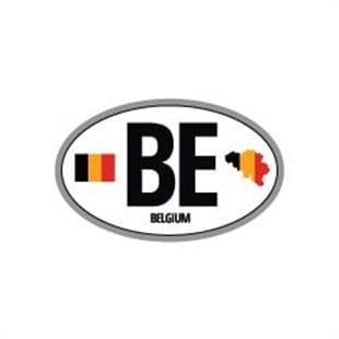 ULK42 Belcika (BE) Reflektif Ulke Etiketi