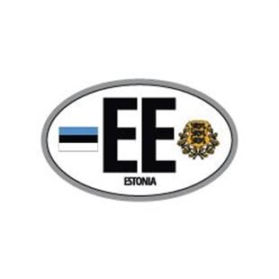 ULK55 Estonya  (EE) Reflektif Ulke Etiketi