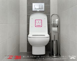 WC11 Bayan Tuvalet Simgesi Etiketi