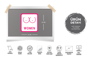 WC11 Bayan Tuvalet Simgesi Etiketi