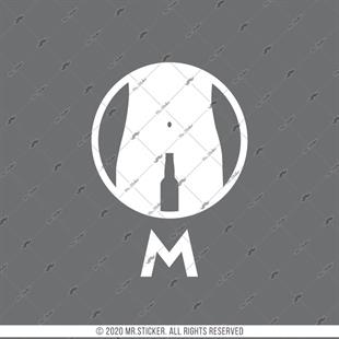 WC13 Bay Bayan Tuvalet Simgesi Etiketi Beyaz Renk