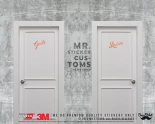 WC18 Ladies Yazili Bayan Tuvalet Simgesi Etiketi