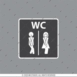 WC22 Unisex Tuvalet Simgesi Etiketi